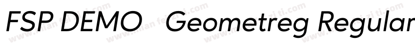 FSP DEMO   Geometreg Regular字体转换